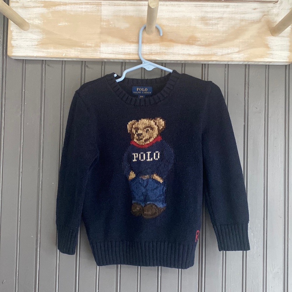 Teddy bear Polo Ralph Lauren sweater size 4T